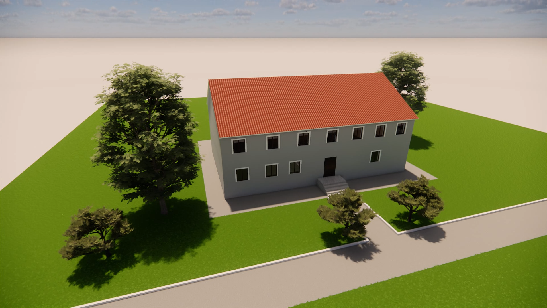 Реабілітаційний центр — 3D візуалізація фасаду